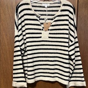Black and White Striped Sweater